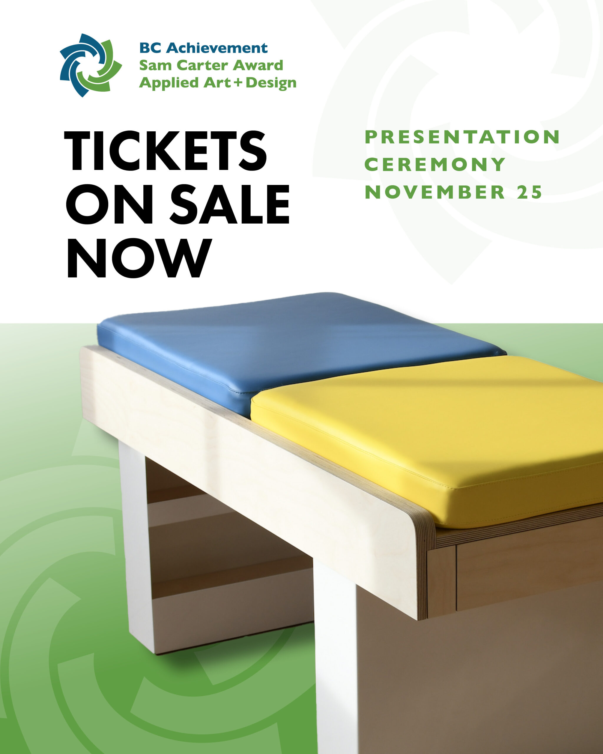 Get your tickets to the Sam Carter Award in Applied Art + Design Ceremony & Reception  